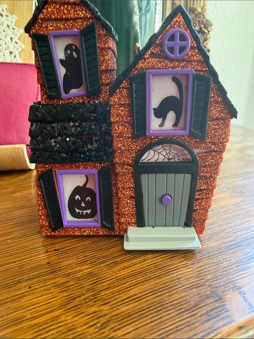 Hallmark Halloween Mysterious Manor Ornament in Orange and Black - Picture 2 of 7
